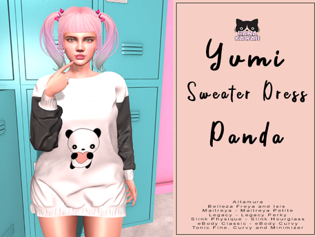 Second Life Marketplace - :Hana Kawaii: Yumi Panda Sweater Dress